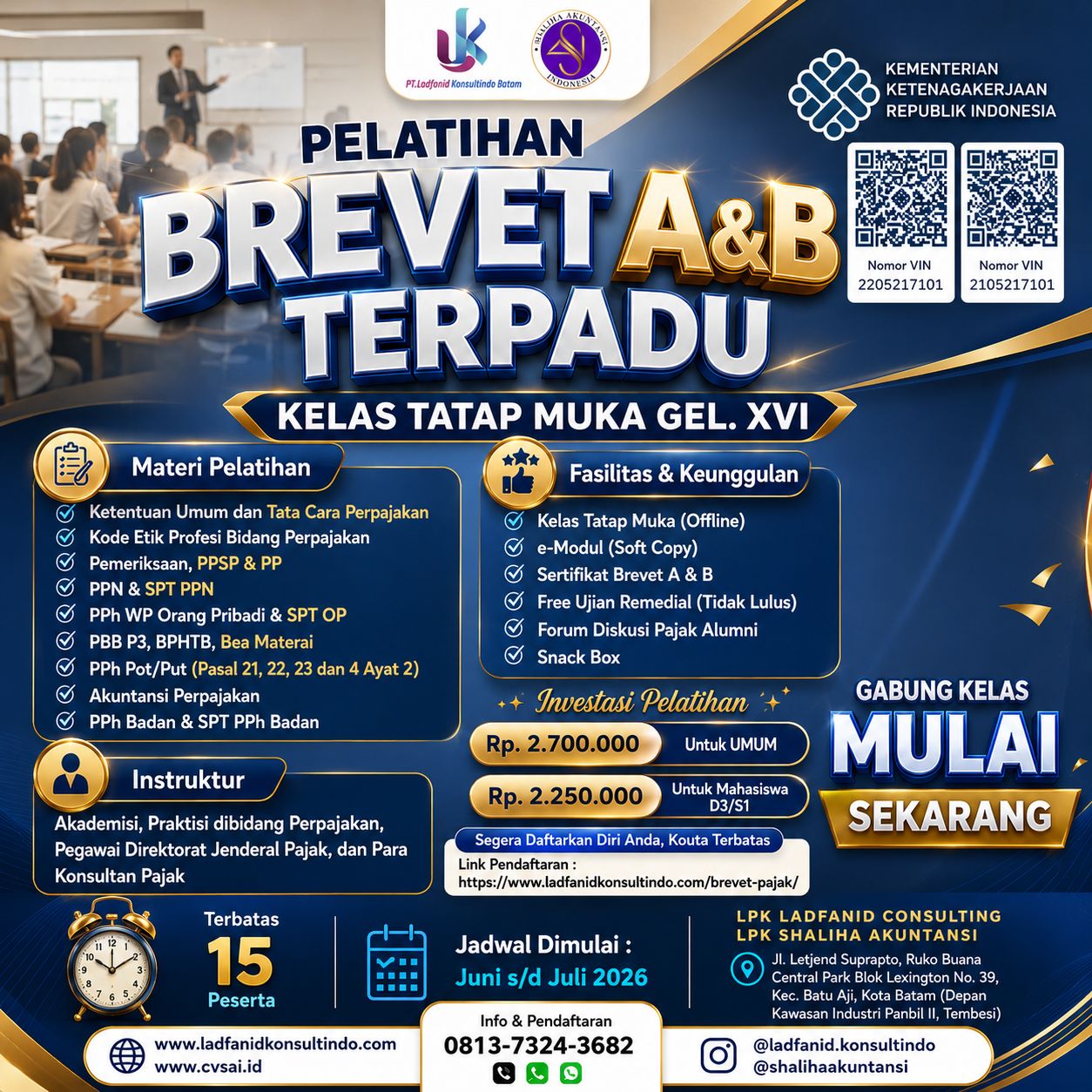 You are currently viewing Pelatihan Brevet AB Terpadu Batam (Gel. Ke 16 Tatap Muka)